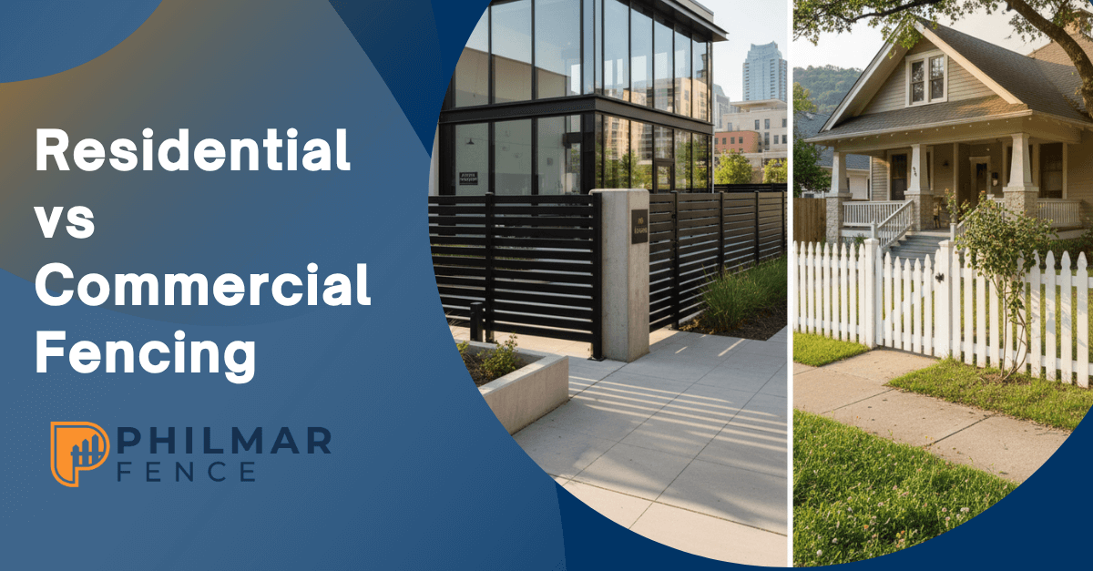 commercial vs. residential fences